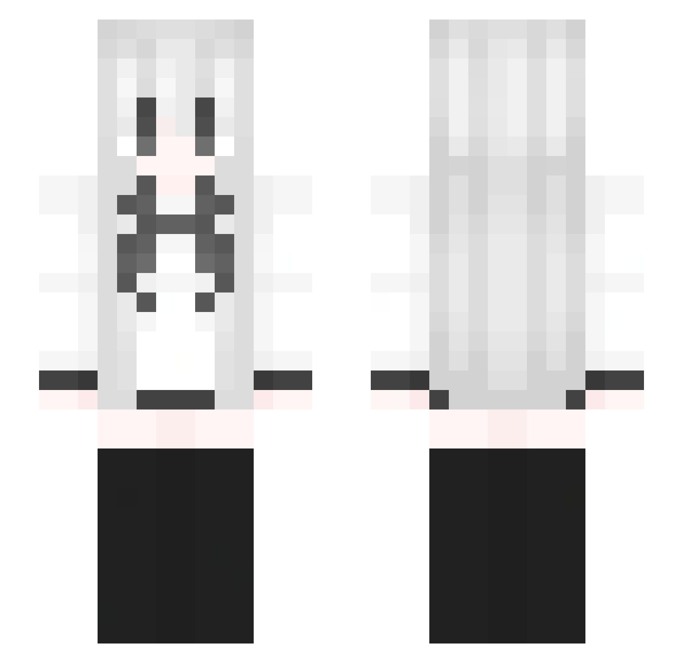 Tricolors Minecraft skin, front and back view