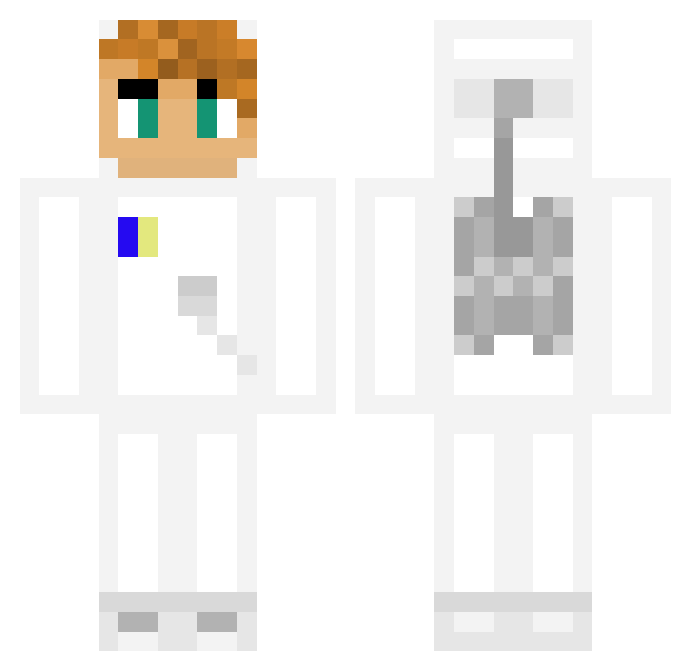 Venesection Minecraft skin, front and back view