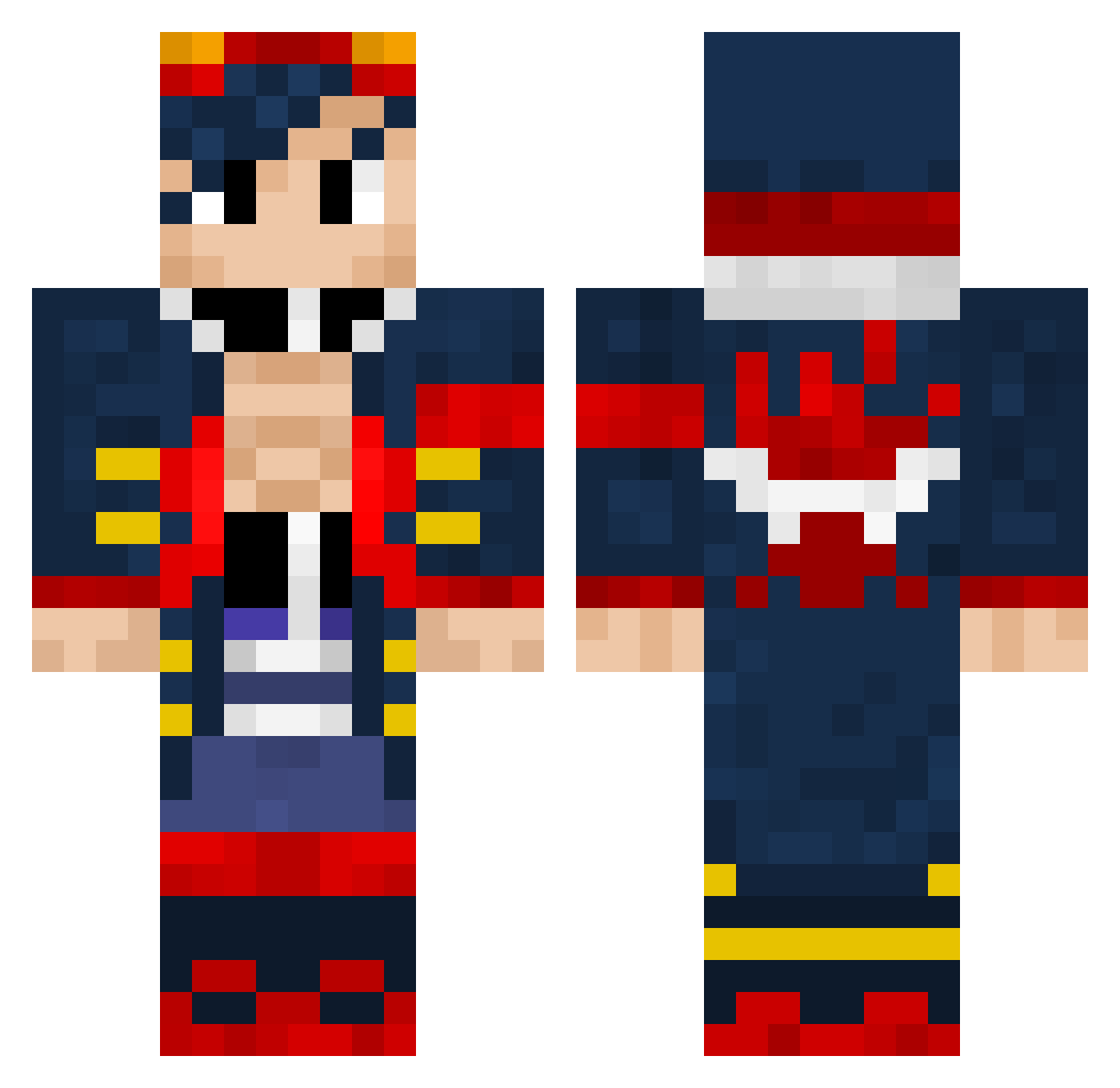 Dannyle Minecraft skin, front and back view