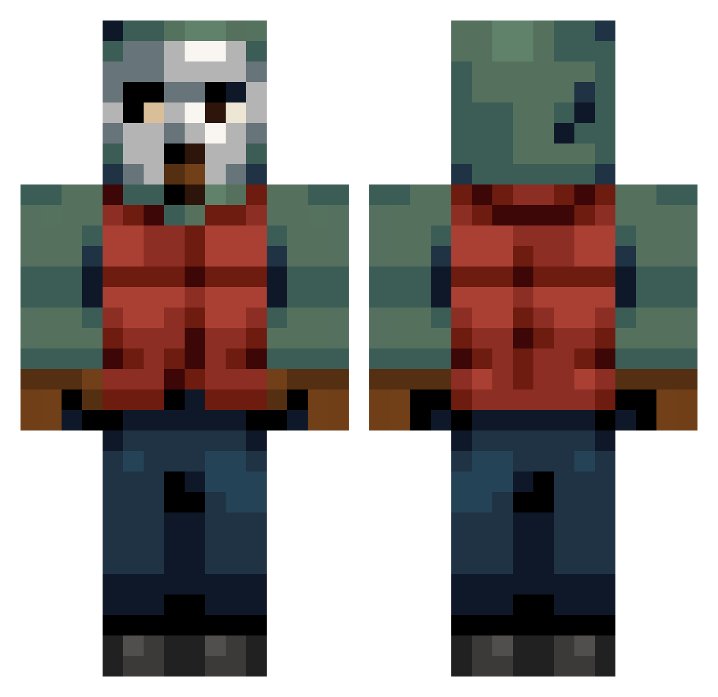 st_hl Minecraft skin, front and back view