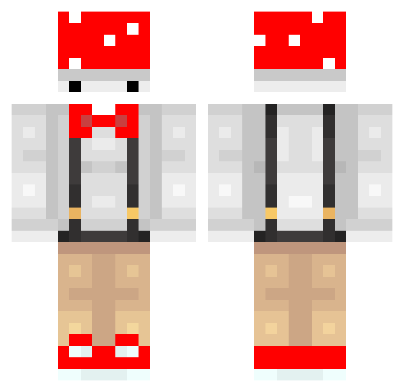kahoona Minecraft skin, front and back view