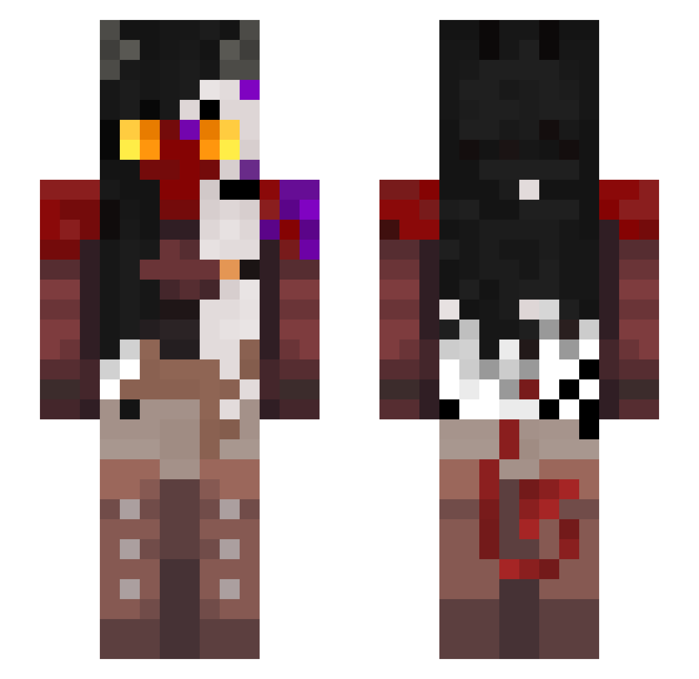 LooksMaxxer1976 Minecraft skin, front and back view