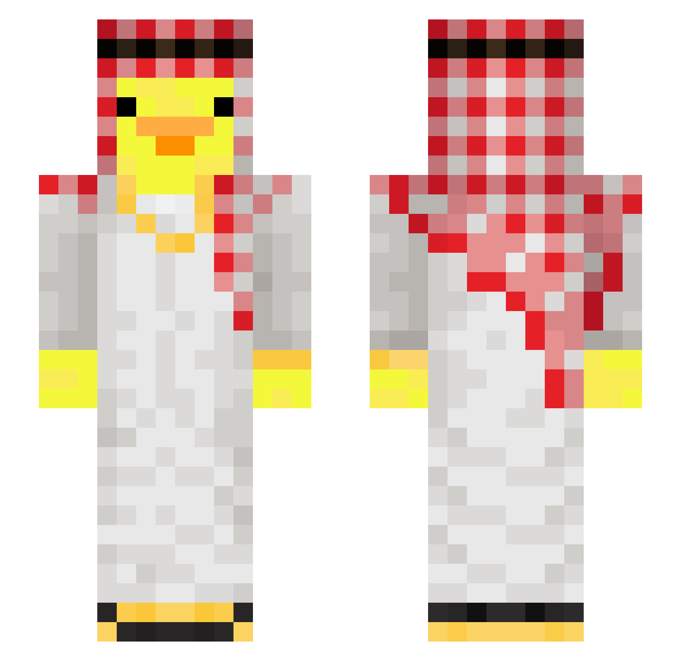 Mxssiii Minecraft skin, front and back view