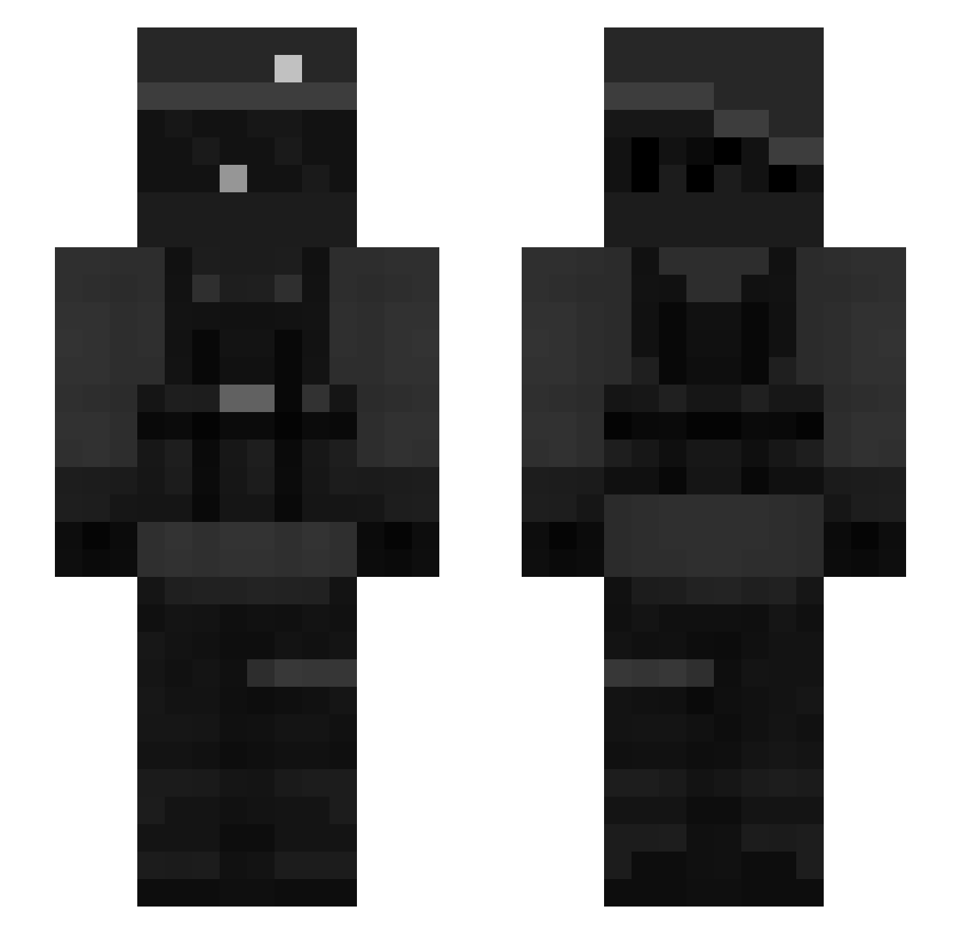 Rui_ily Minecraft skin, front and back view