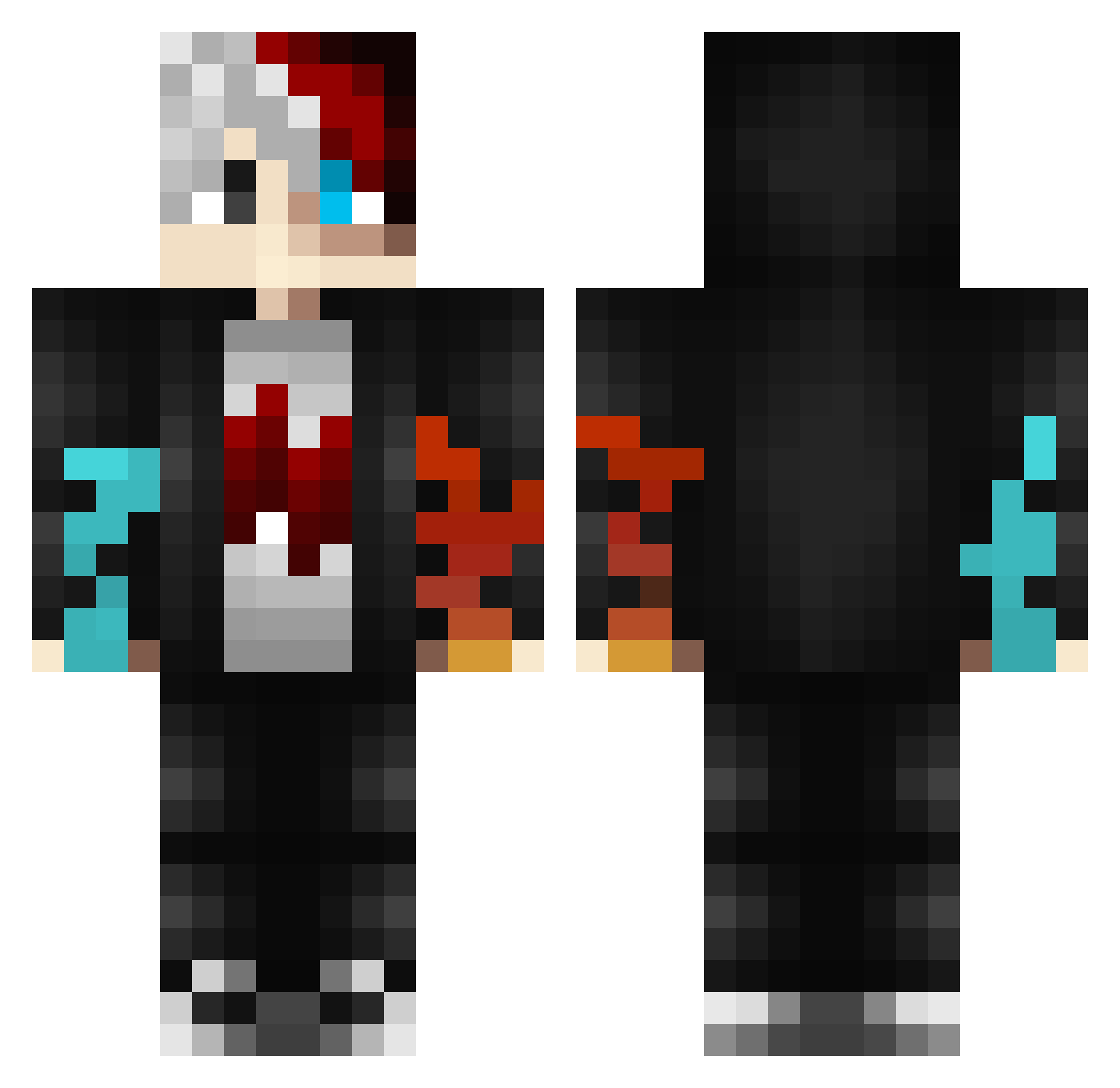 yapokAHAHA Minecraft skin, front and back view
