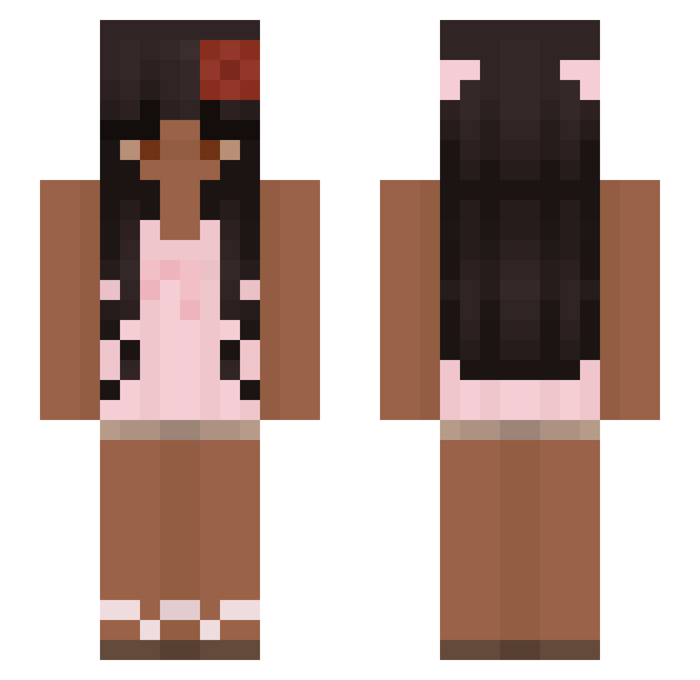 officialshainaa Minecraft skin, front and back view