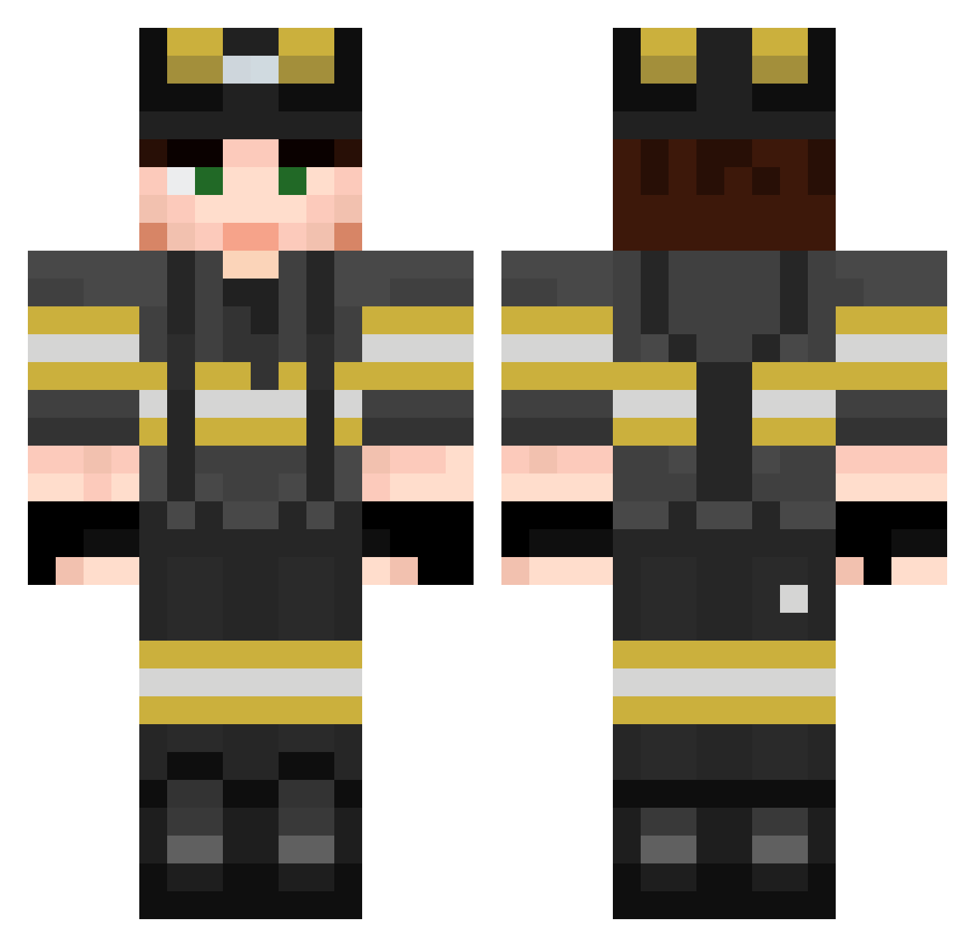 wuwuniak Minecraft skin, front and back view