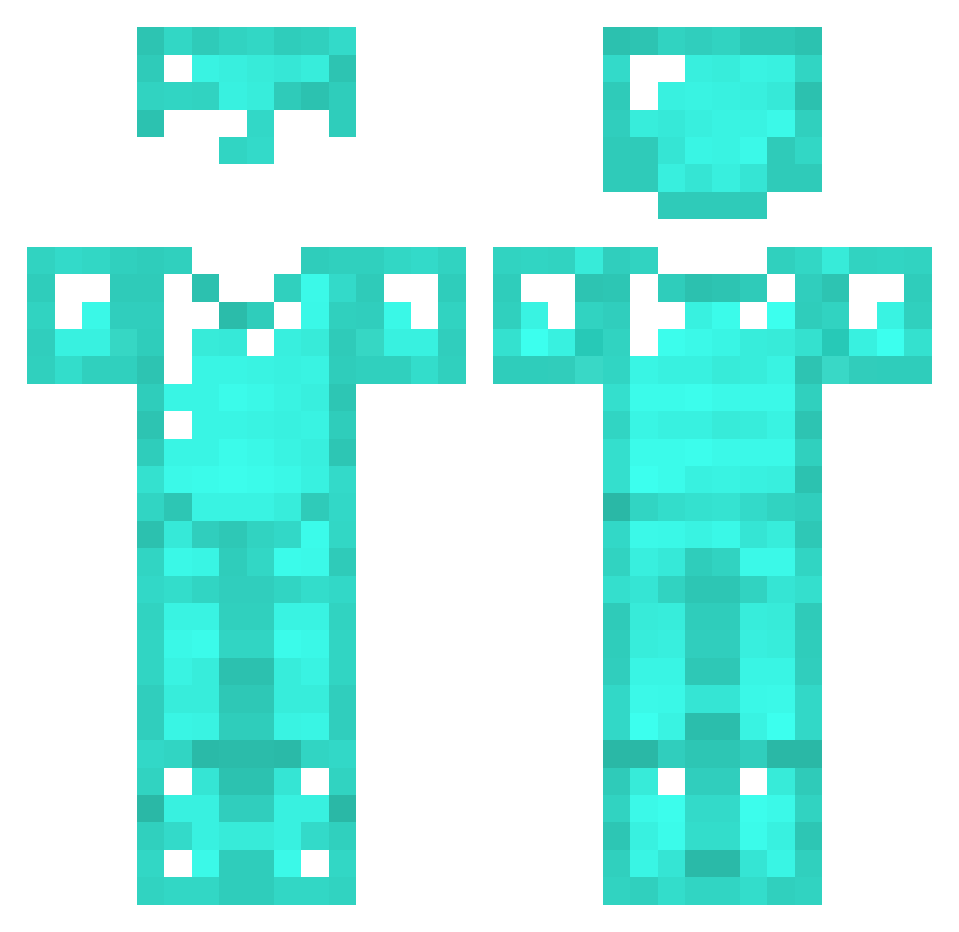 MikanBandit Minecraft skin, front and back view