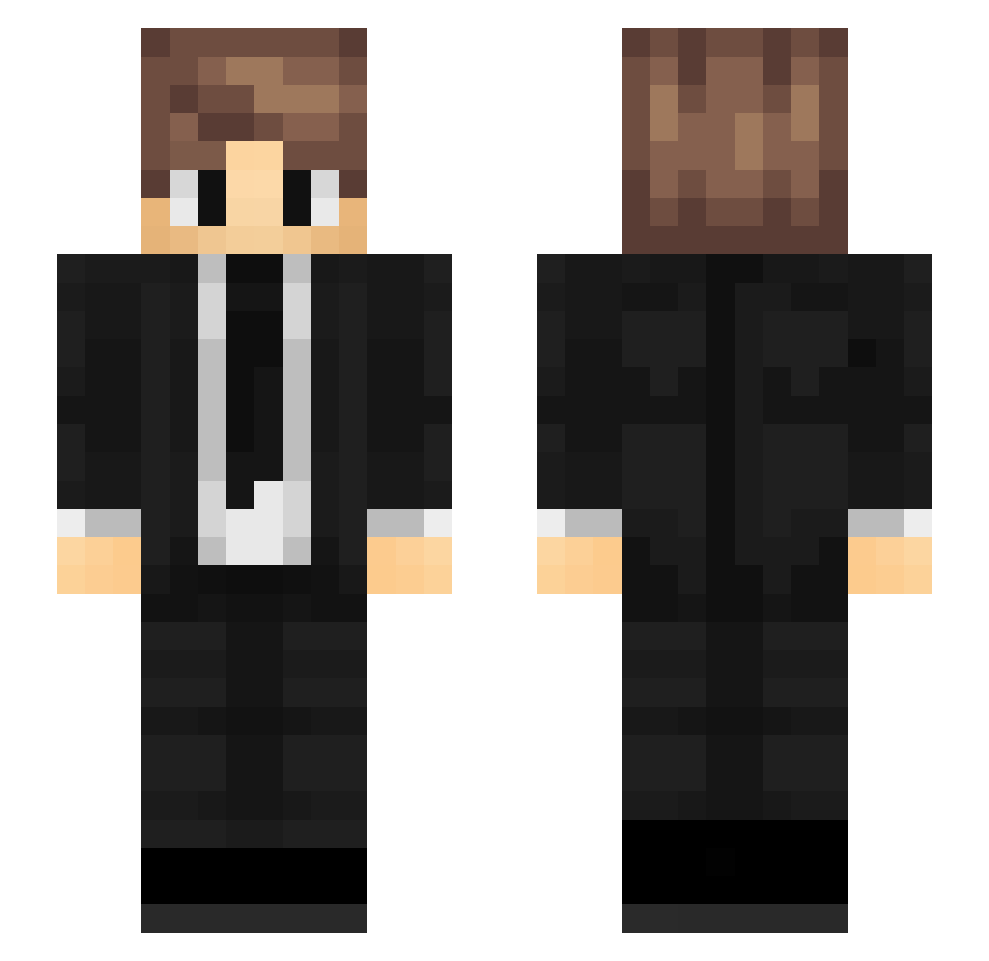 JustArma_ Minecraft skin, front and back view