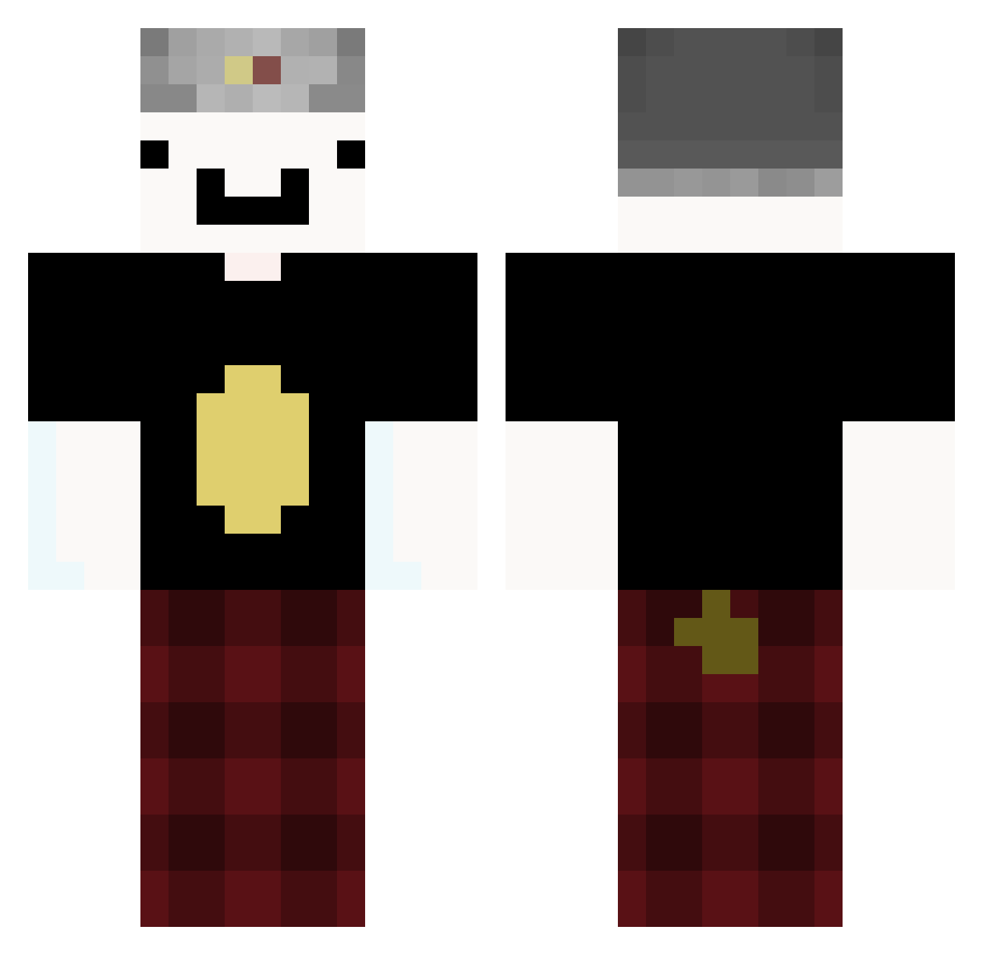 TomaManAlexandru Minecraft skin, front and back view