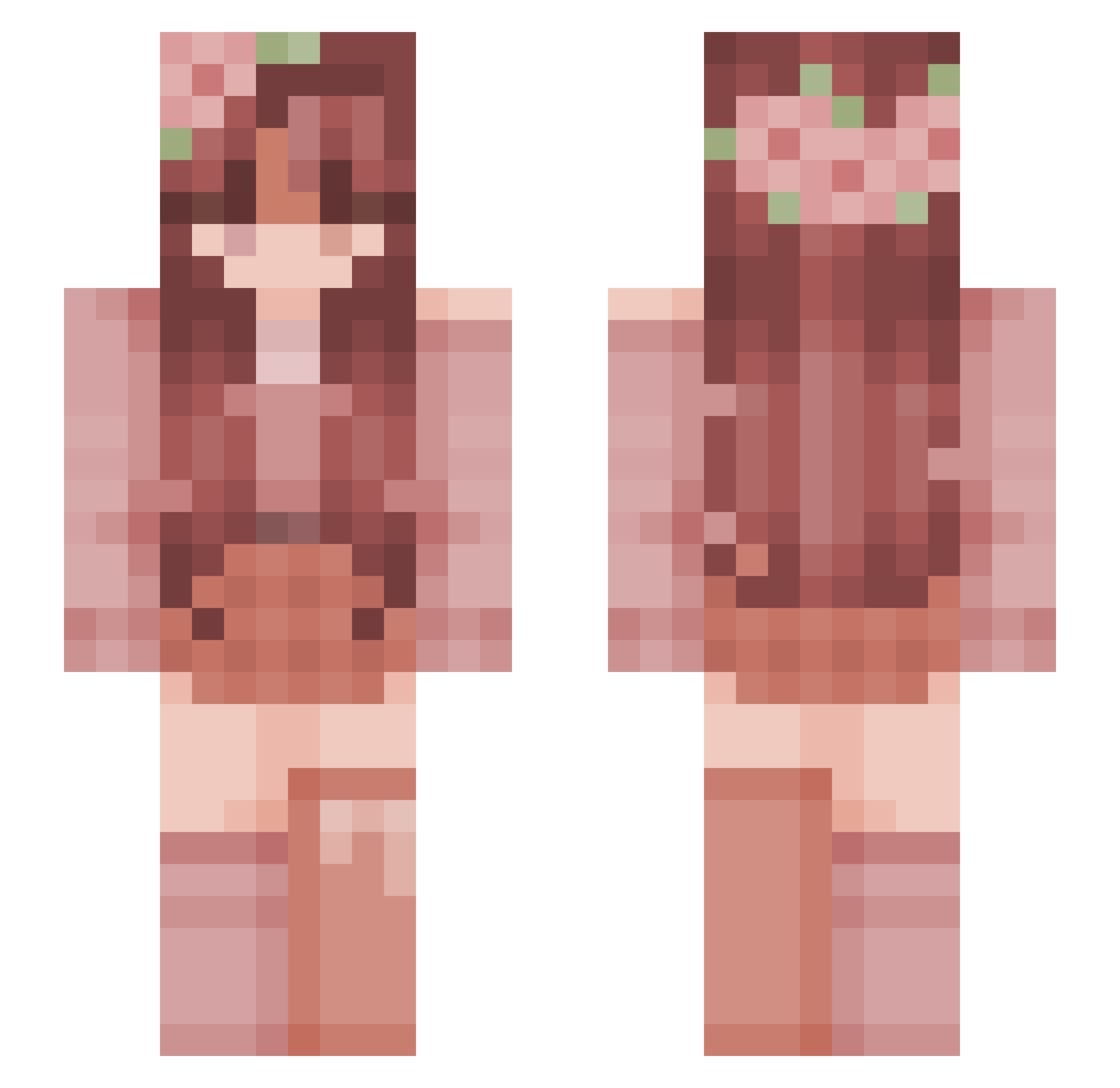 pranit11 Minecraft skin, front and back view