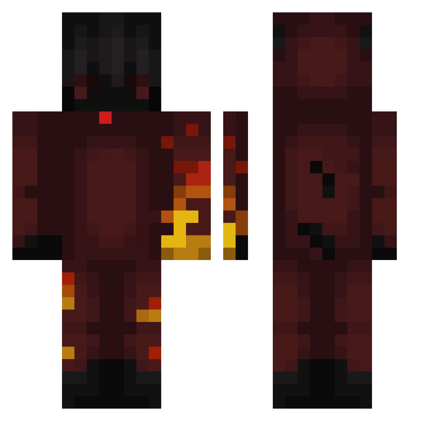 DMT1 Minecraft skin, front and back view