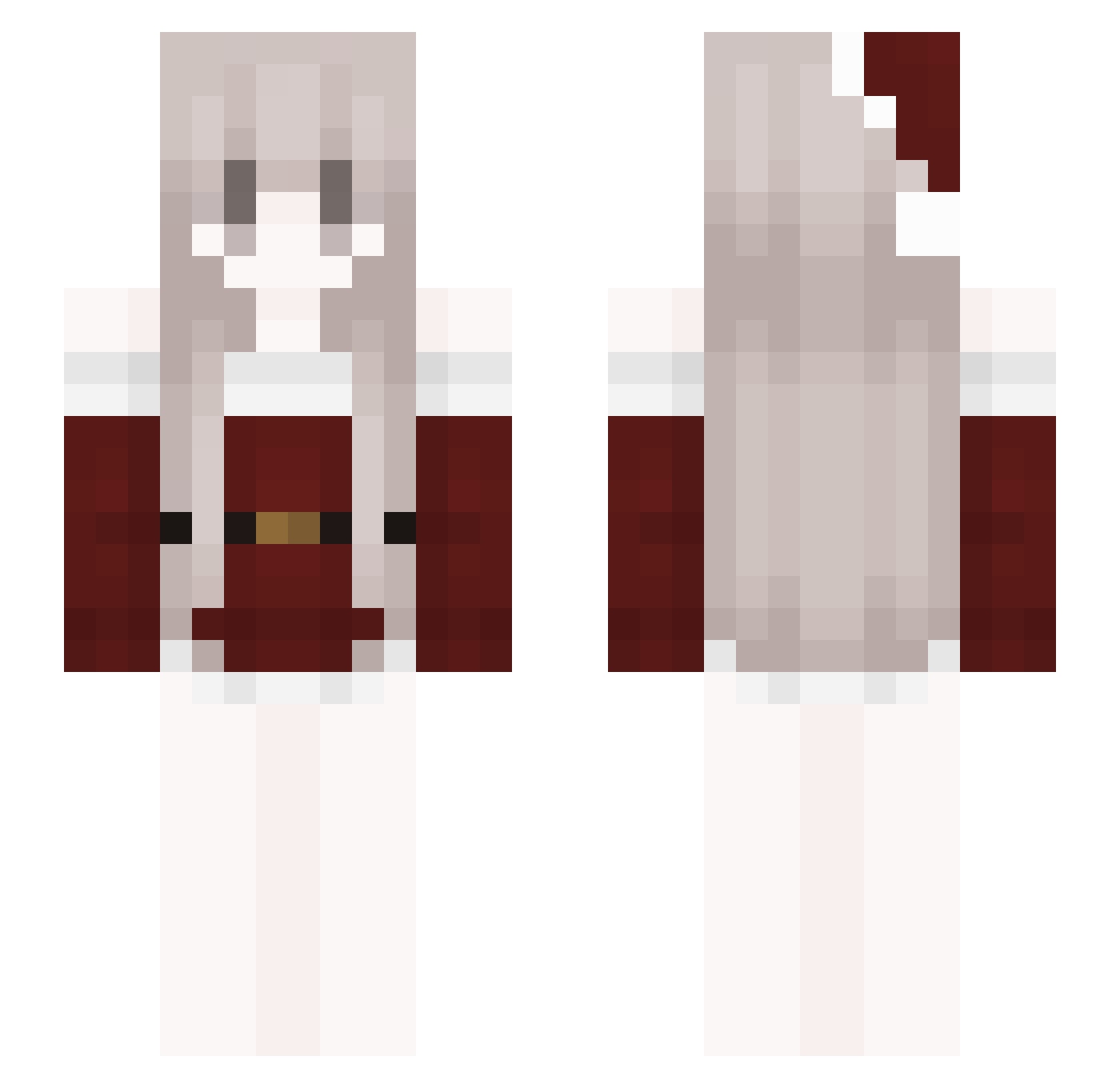 Toshii89 Minecraft skin, front and back view