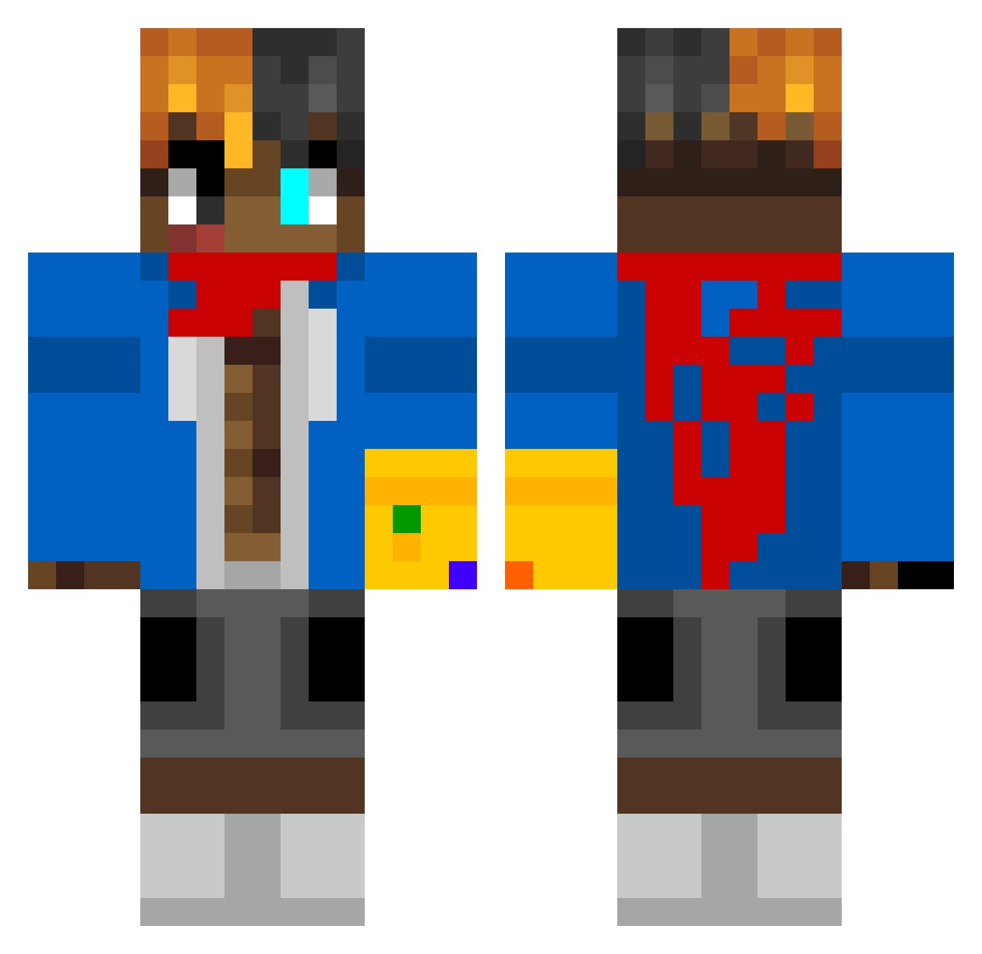 saiflikesayf Minecraft skin, front and back view