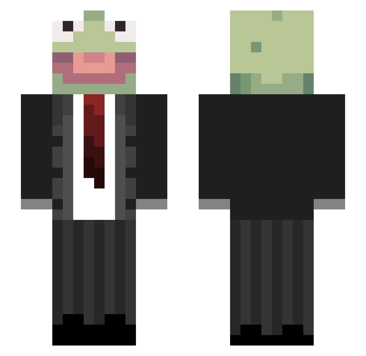 federick Minecraft skin, front and back view