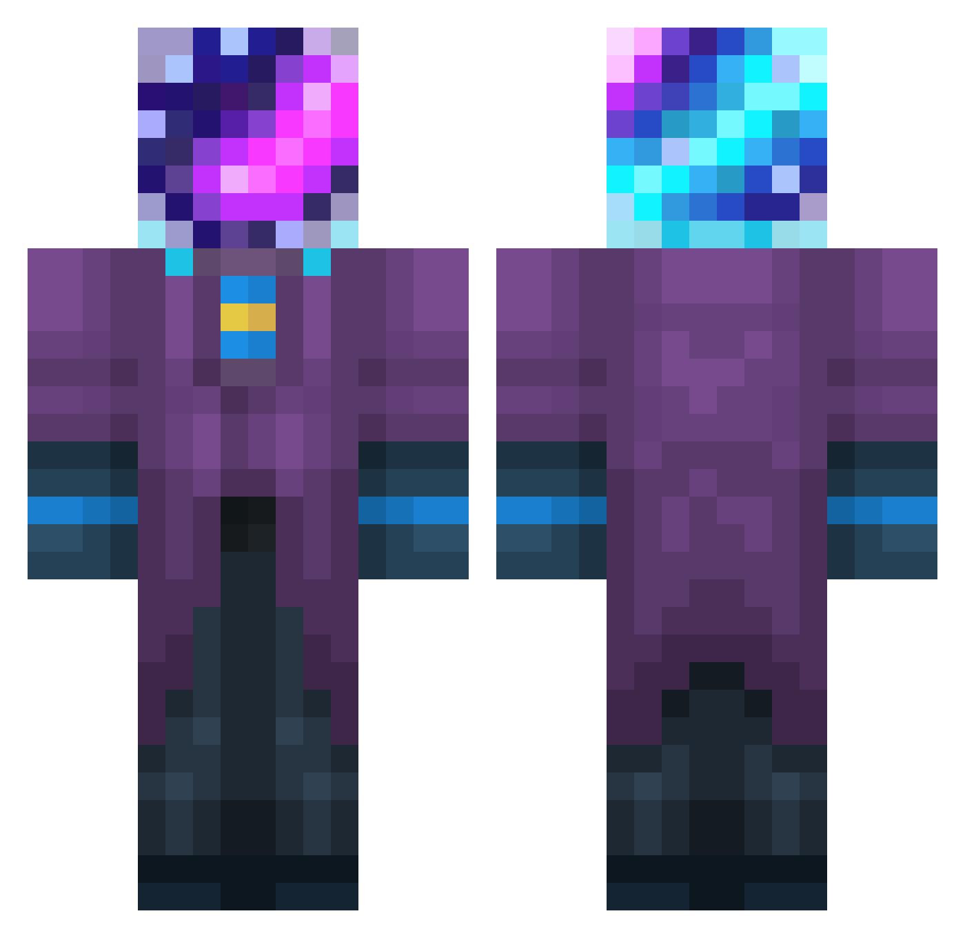 Subaltern4 Minecraft skin, front and back view