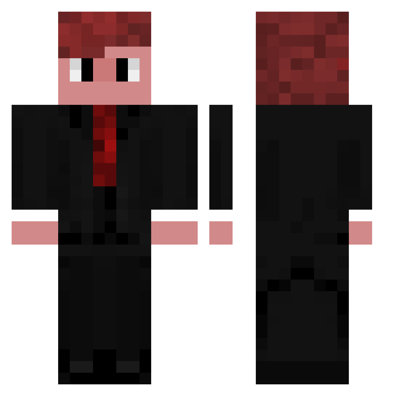 911gravedigger Minecraft skin, front and back view
