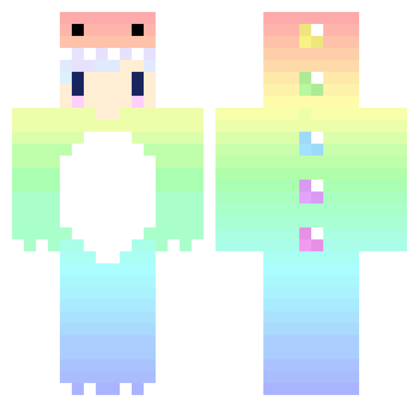 20231229 Minecraft skin, front and back view