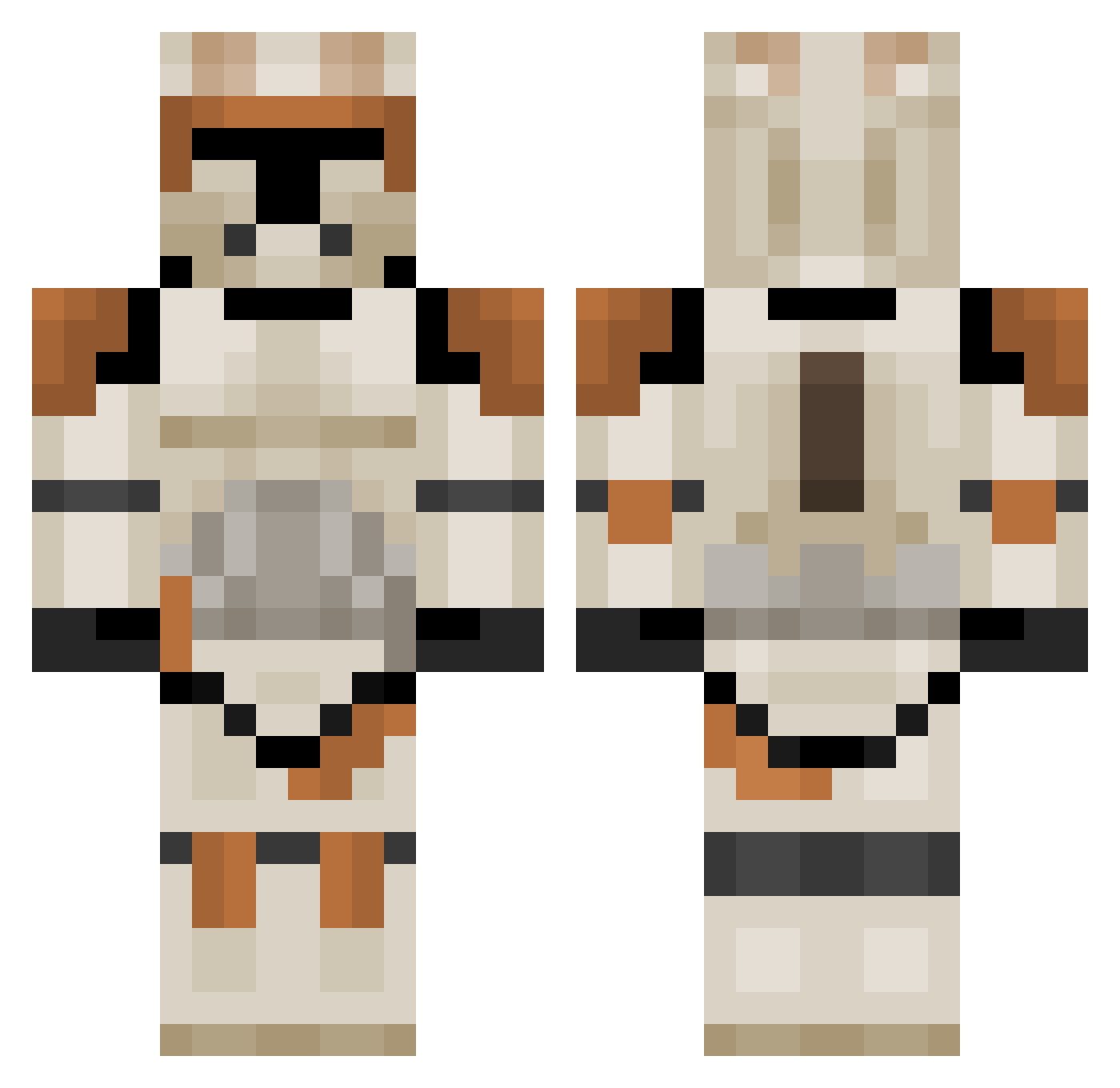 KENT_ERNIE Minecraft skin, front and back view