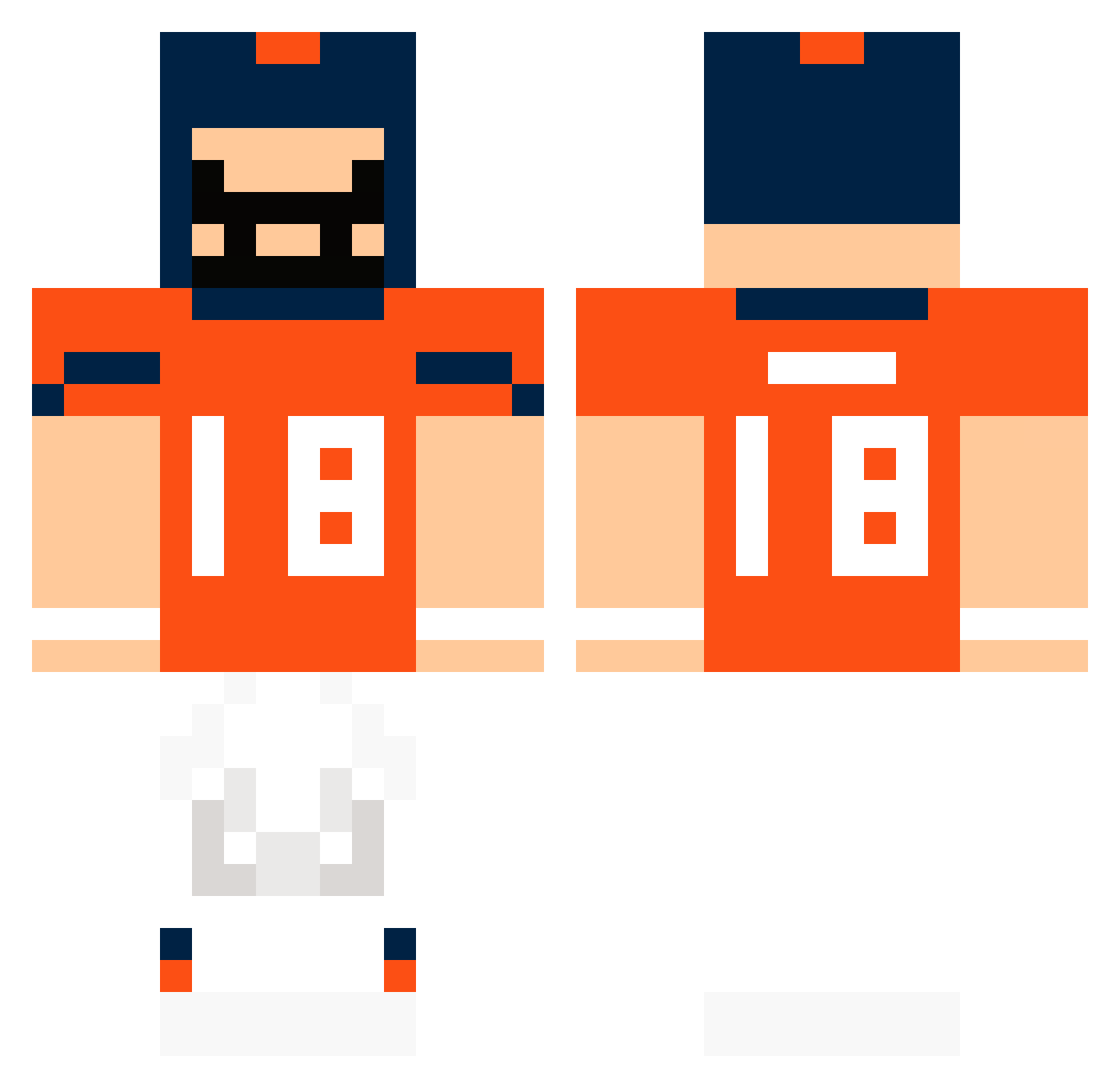 Philipfromga Minecraft skin, front and back view