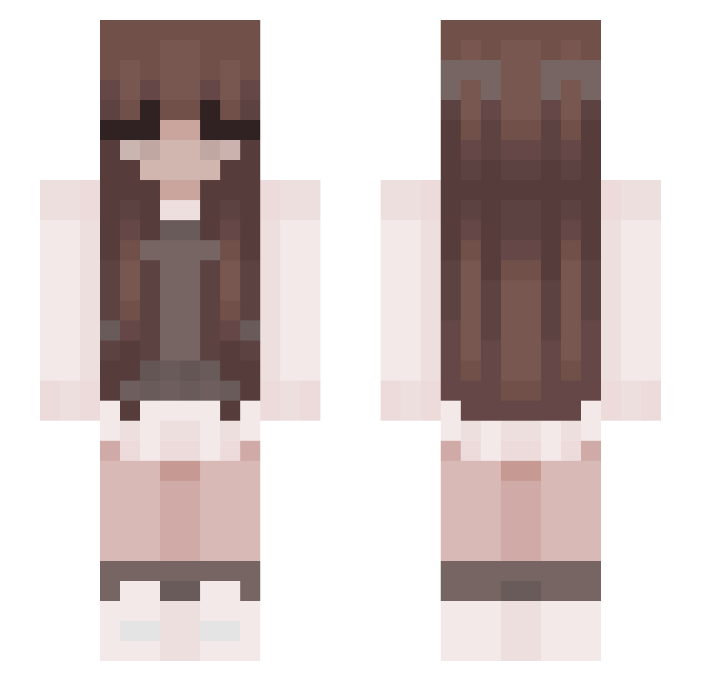 CatDreaming Minecraft skin, front and back view