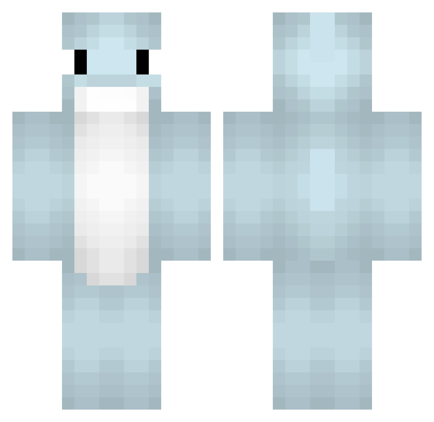 lemonwhale Minecraft skin, front and back view