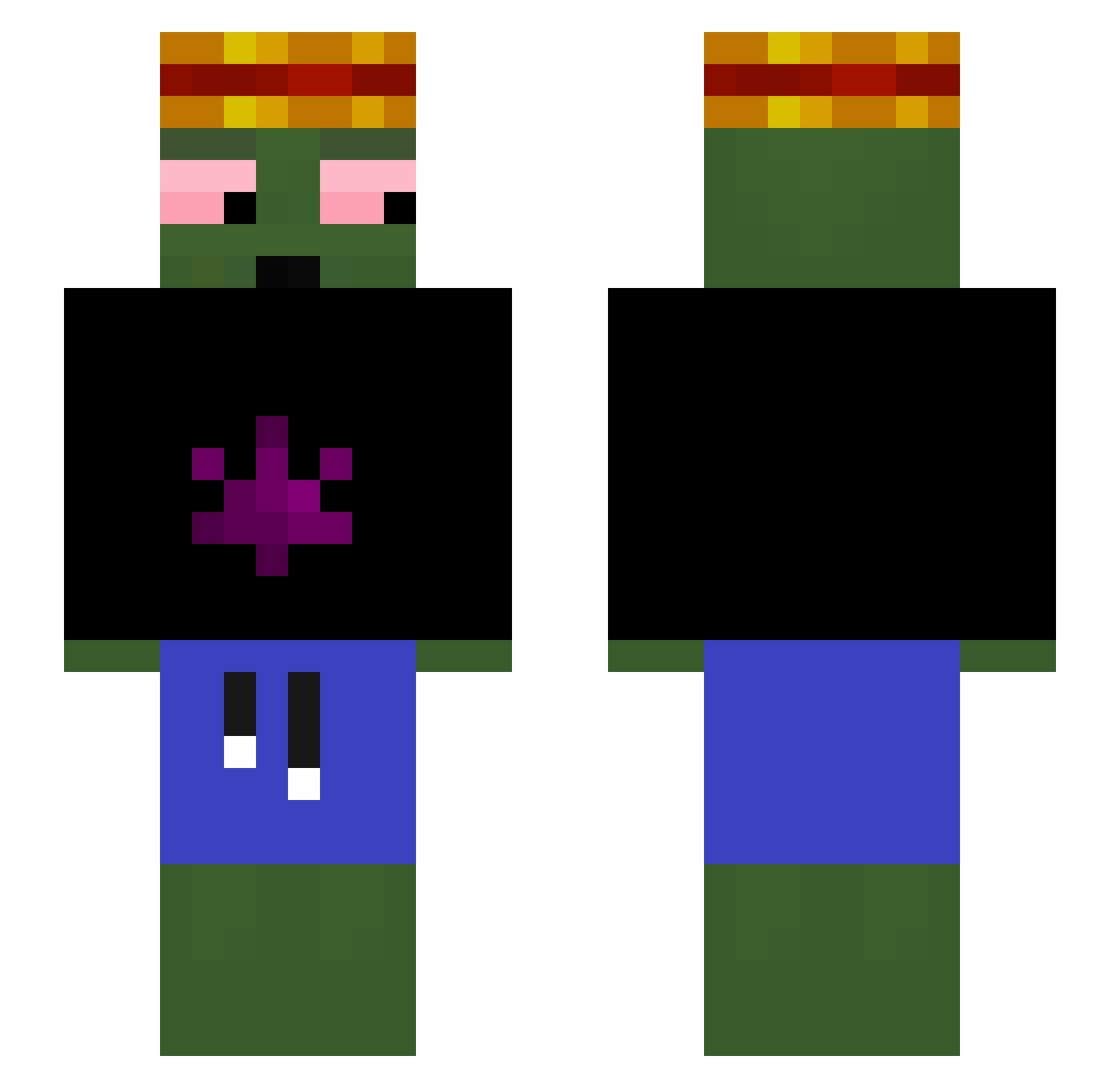 _iCodeine_ Minecraft skin, front and back view