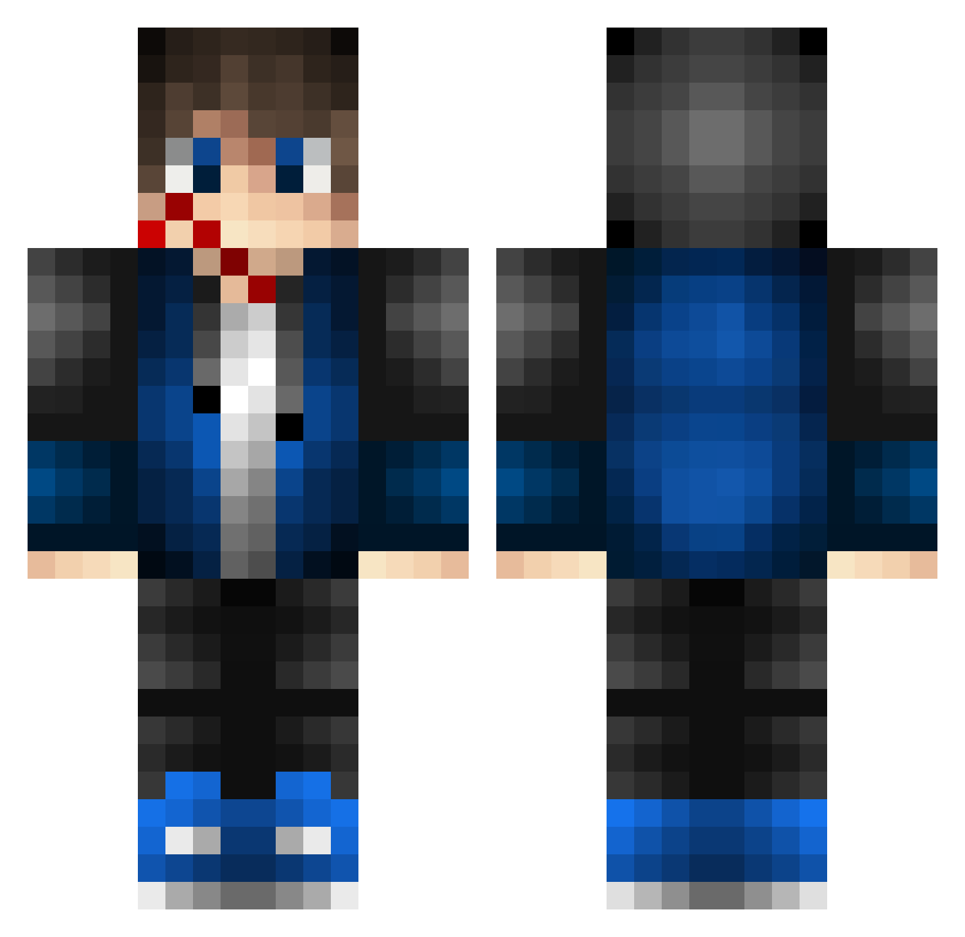Ashthegamer13 Minecraft skin, front and back view