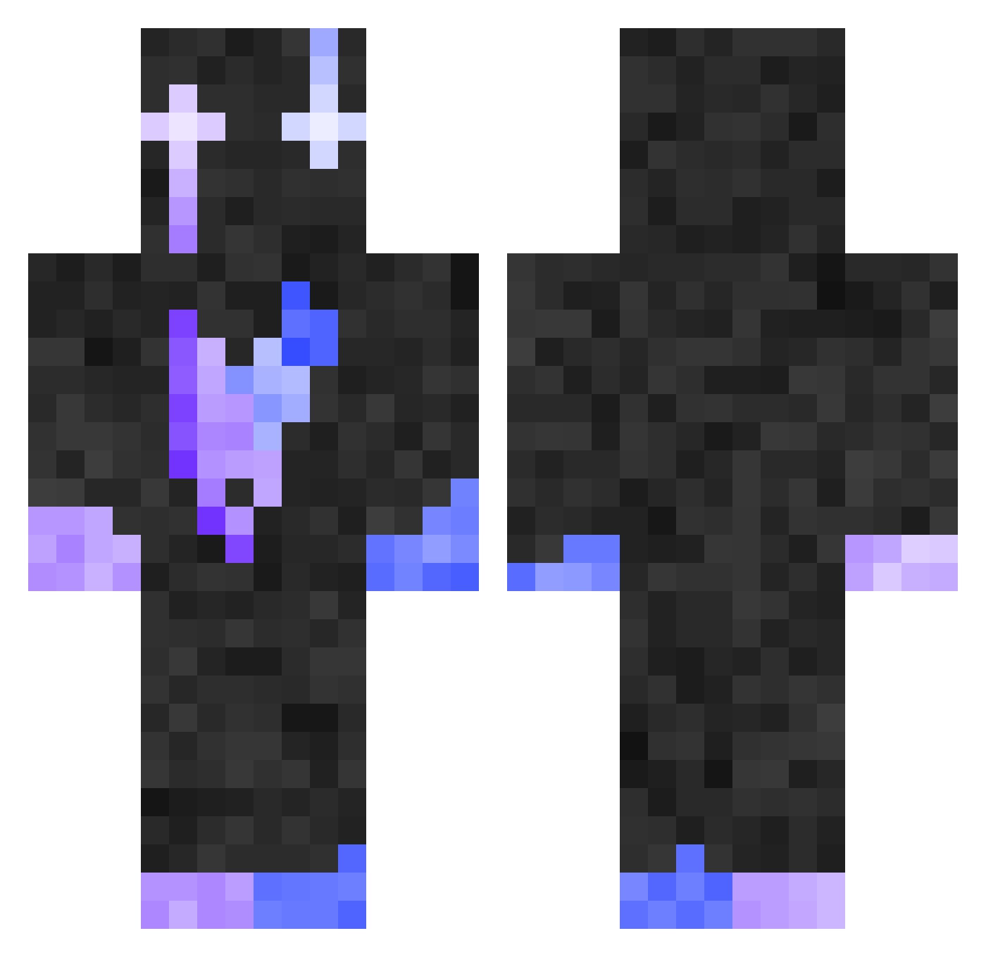 WADA2809 Minecraft skin, front and back view