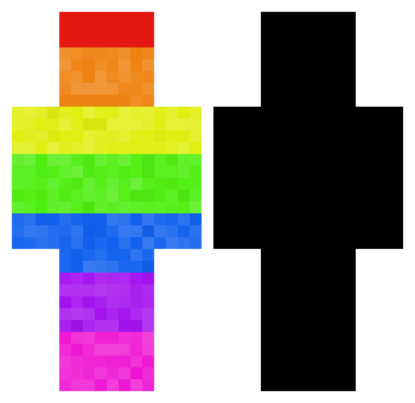 howtojooms Minecraft skin, front and back view