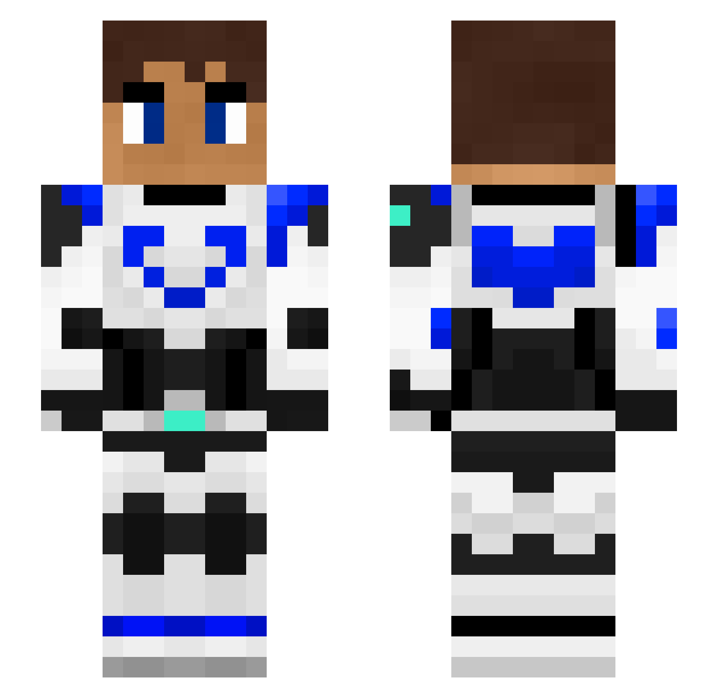 pekitt Minecraft skin, front and back view