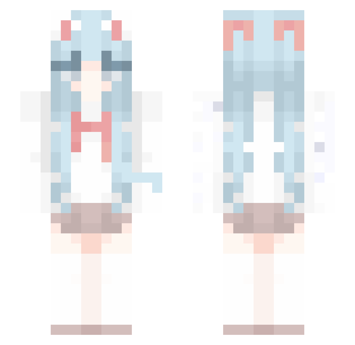 Barney_Ping Minecraft skin, front and back view