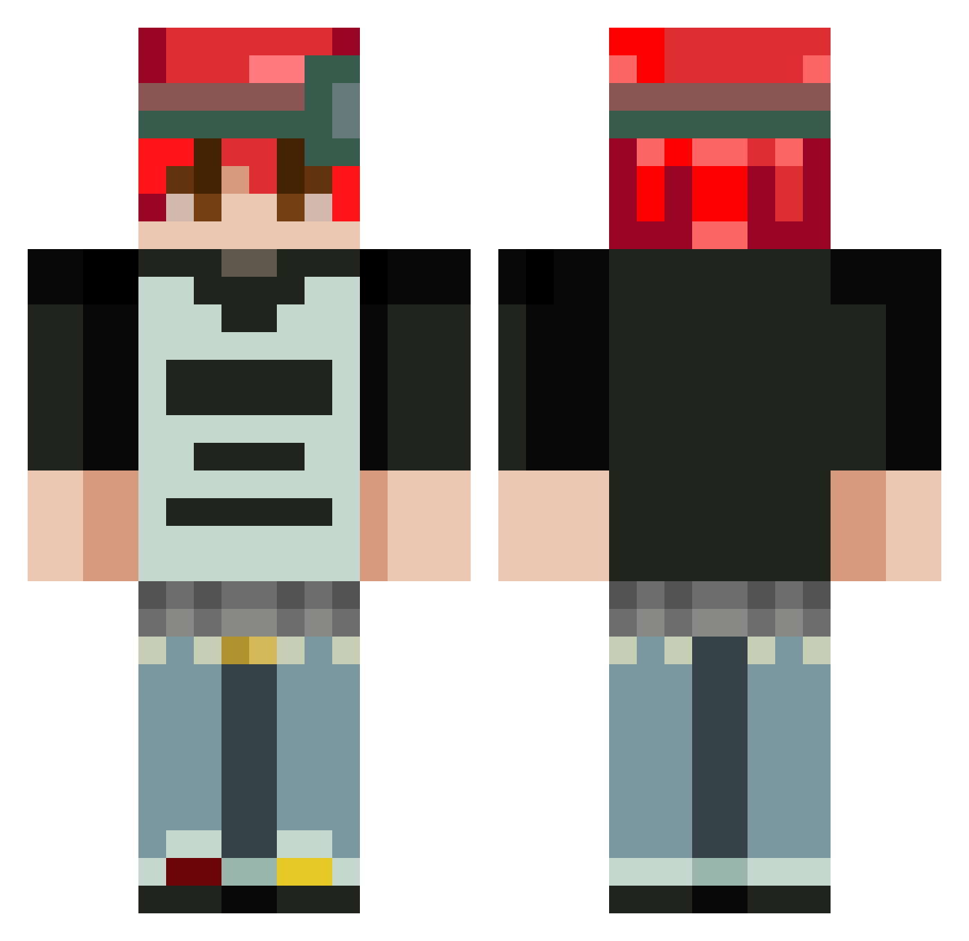 kazumaa_aa Minecraft skin, front and back view