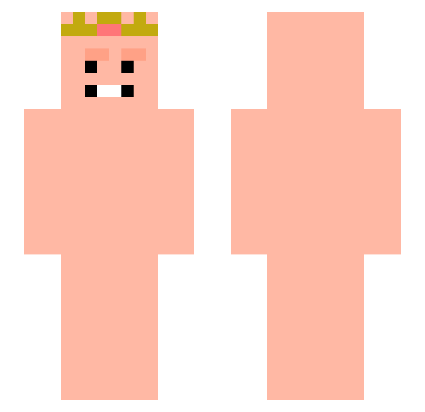 tohyo Minecraft skin, front and back view
