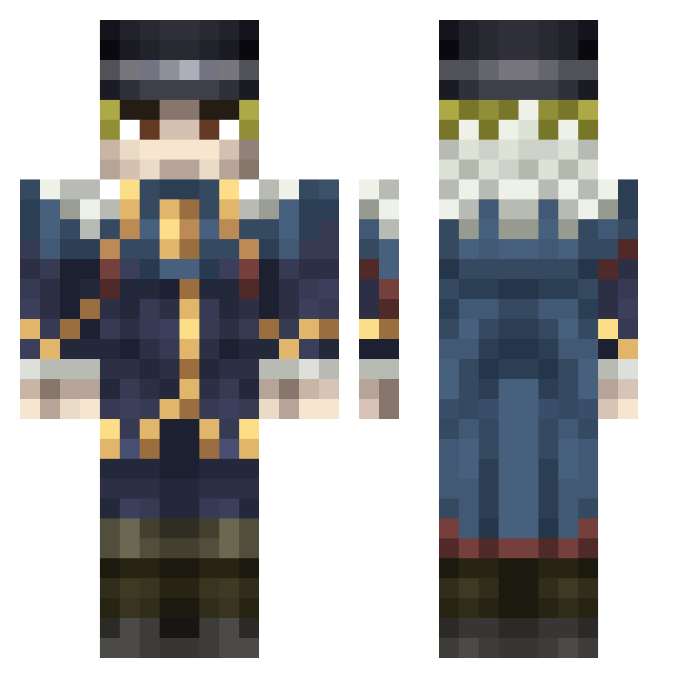 nickolzzz1 Minecraft skin, front and back view