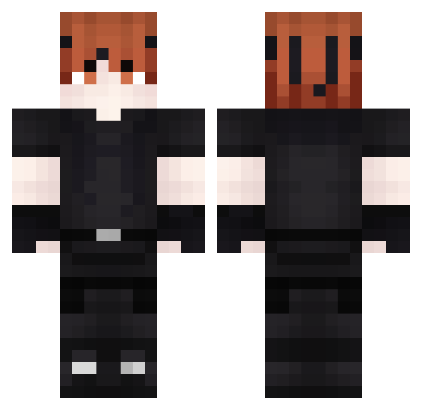 Aslak_Greenhill Minecraft skin, front and back view