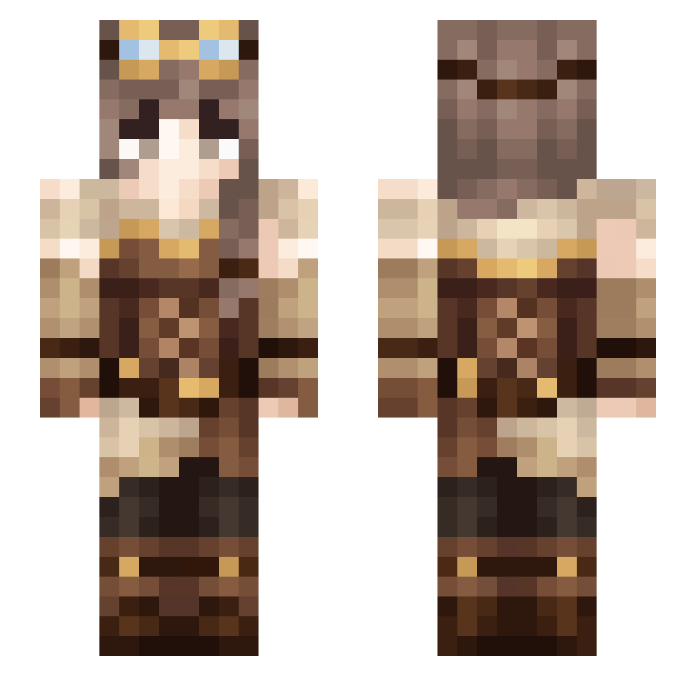 problemasmentais Minecraft skin, front and back view