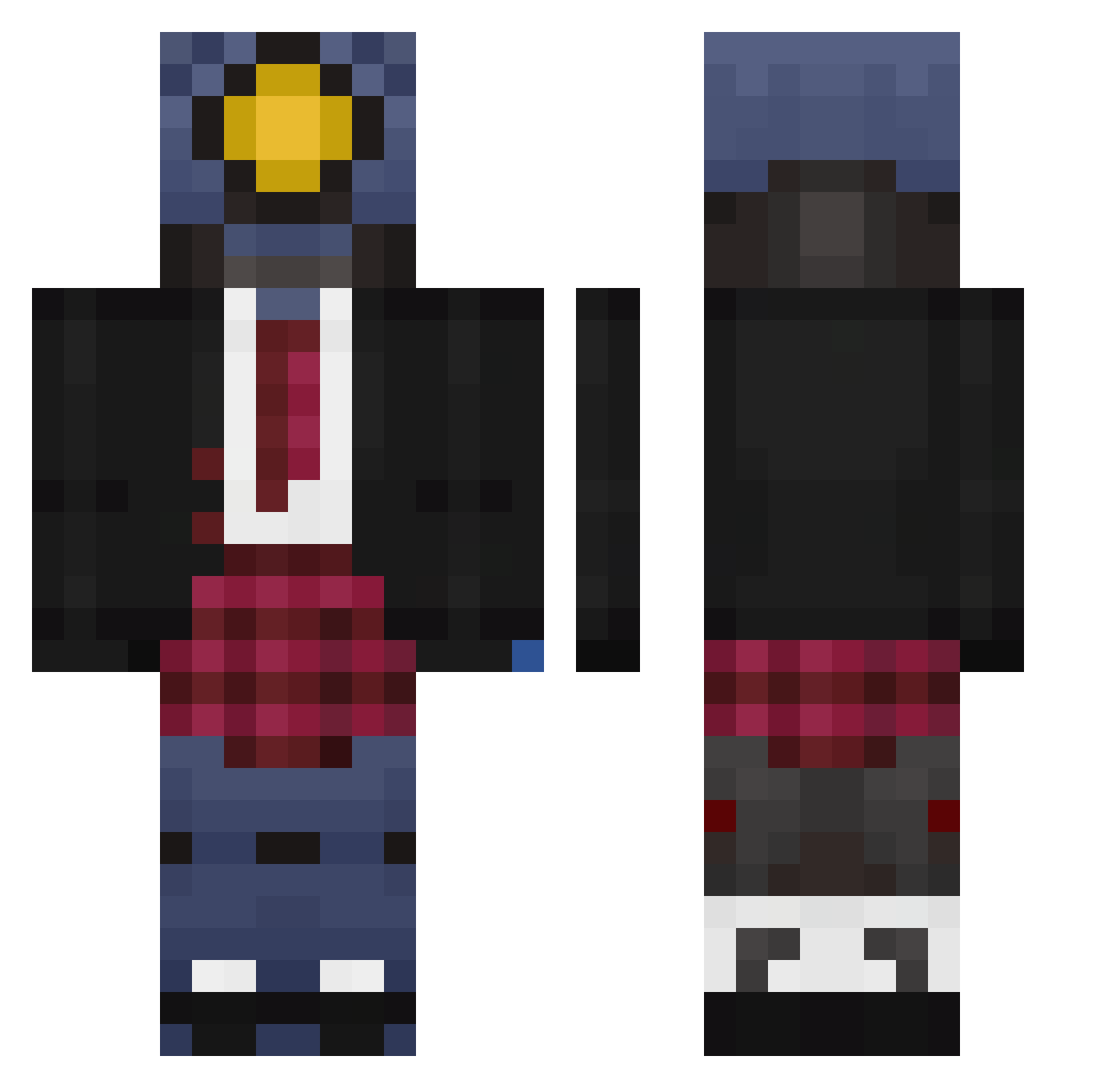 VoidPortal Minecraft skin, front and back view