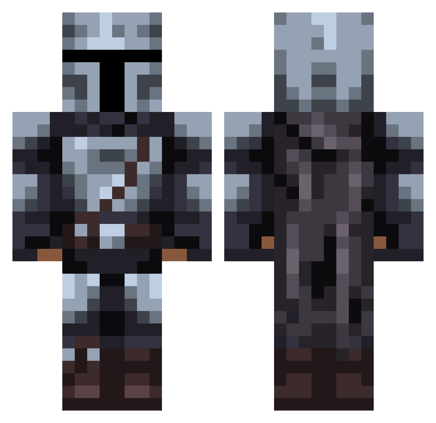 Dmz88 Minecraft skin, front and back view