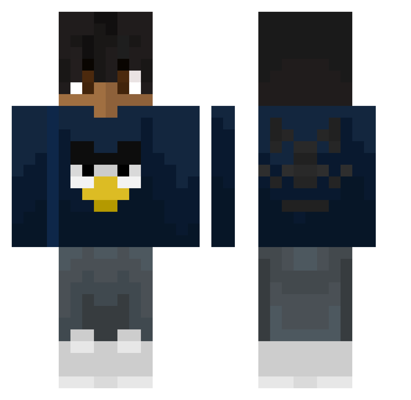 Mazys_ Minecraft skin, front and back view