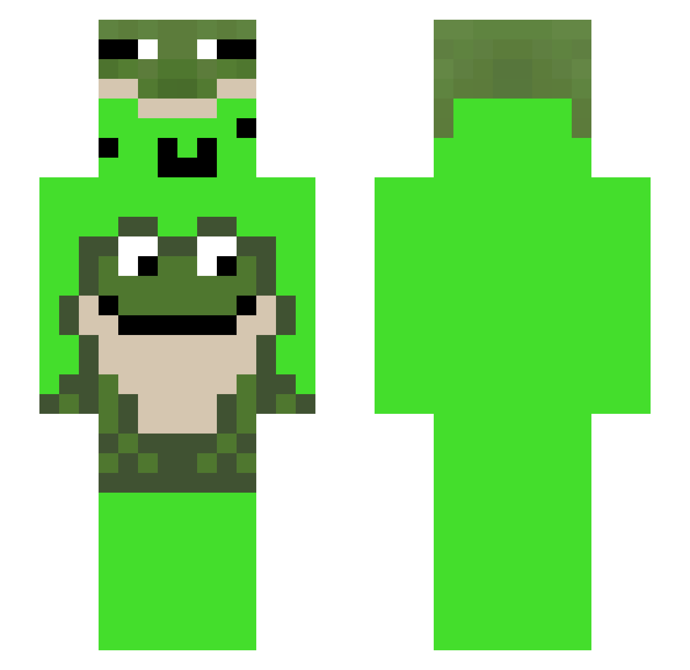 MrDenxi Minecraft skin, front and back view