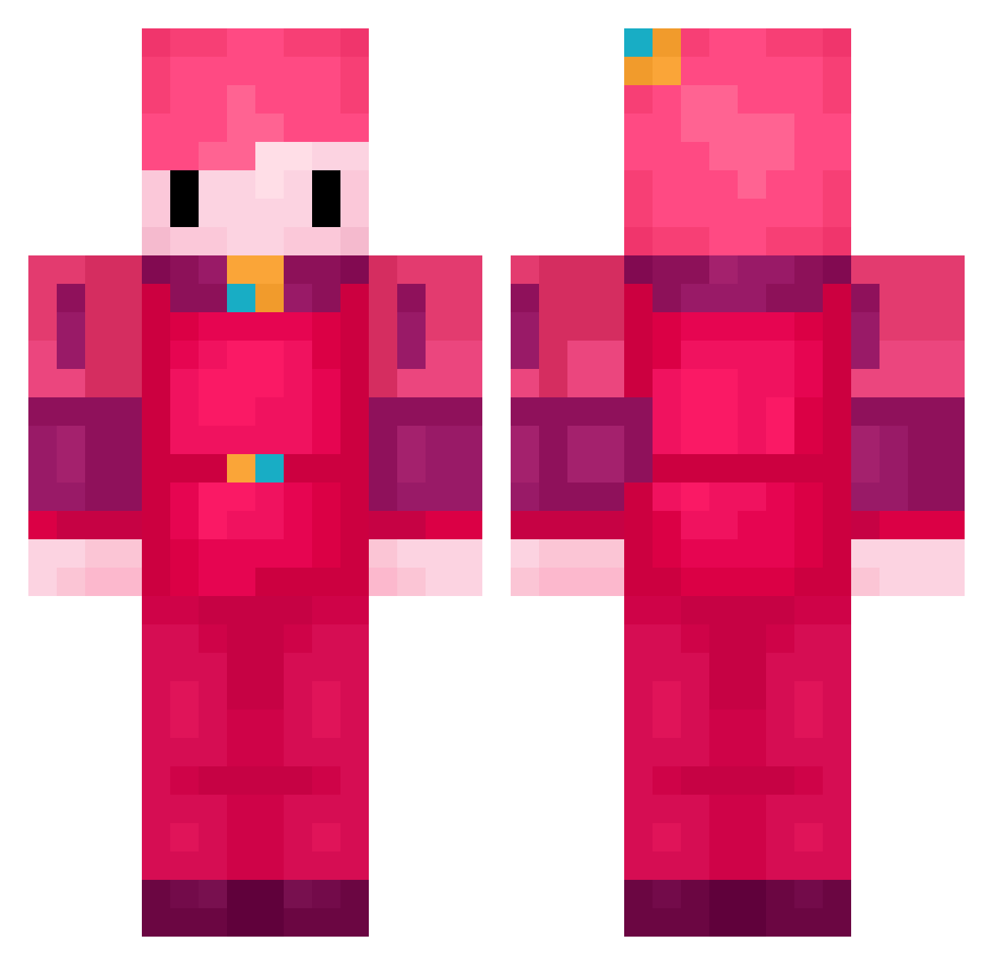 Mailman569 Minecraft skin, front and back view