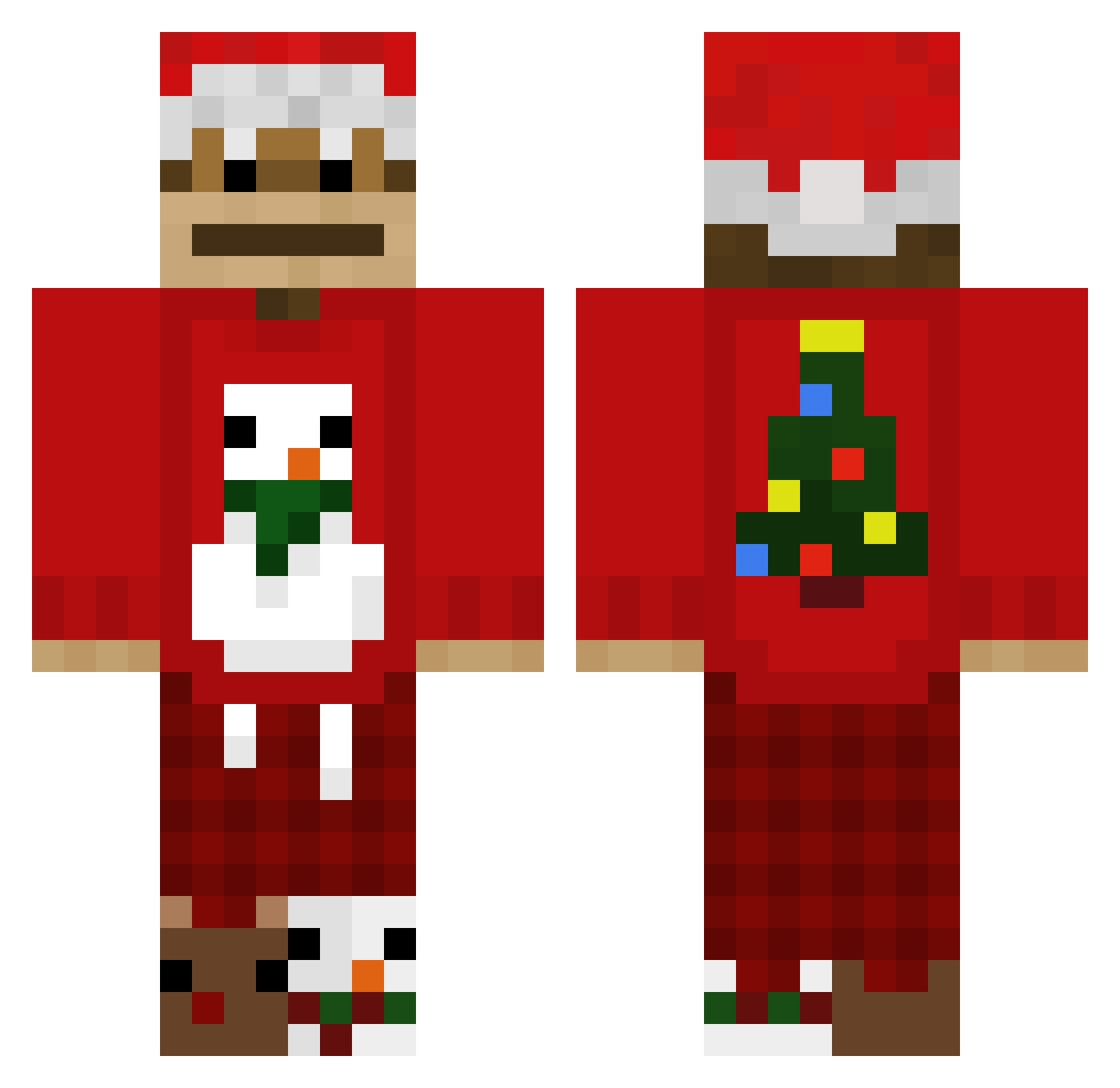 SaveddThruChrist Minecraft skin, front and back view