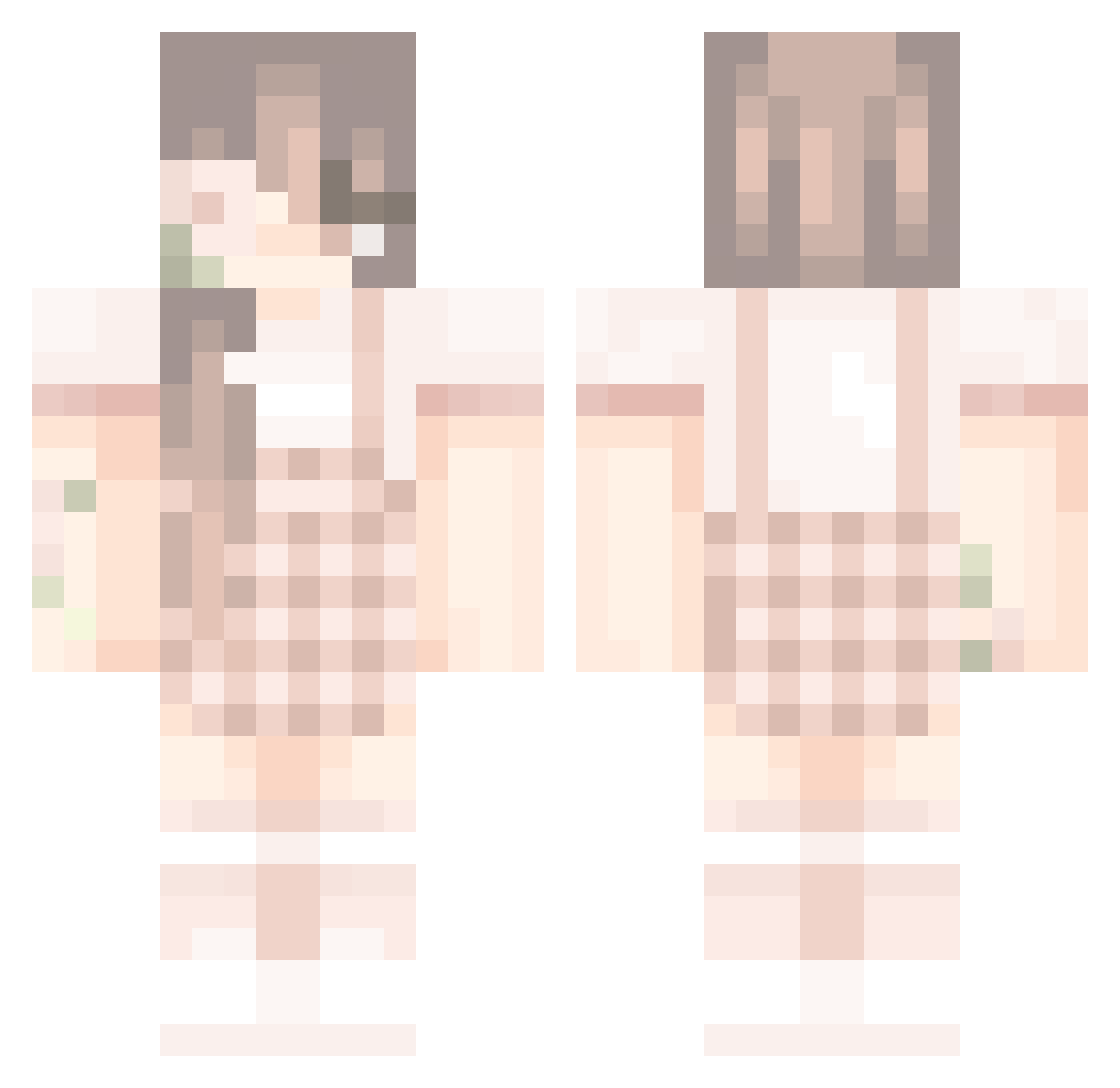 Dimozzer Minecraft skin, front and back view