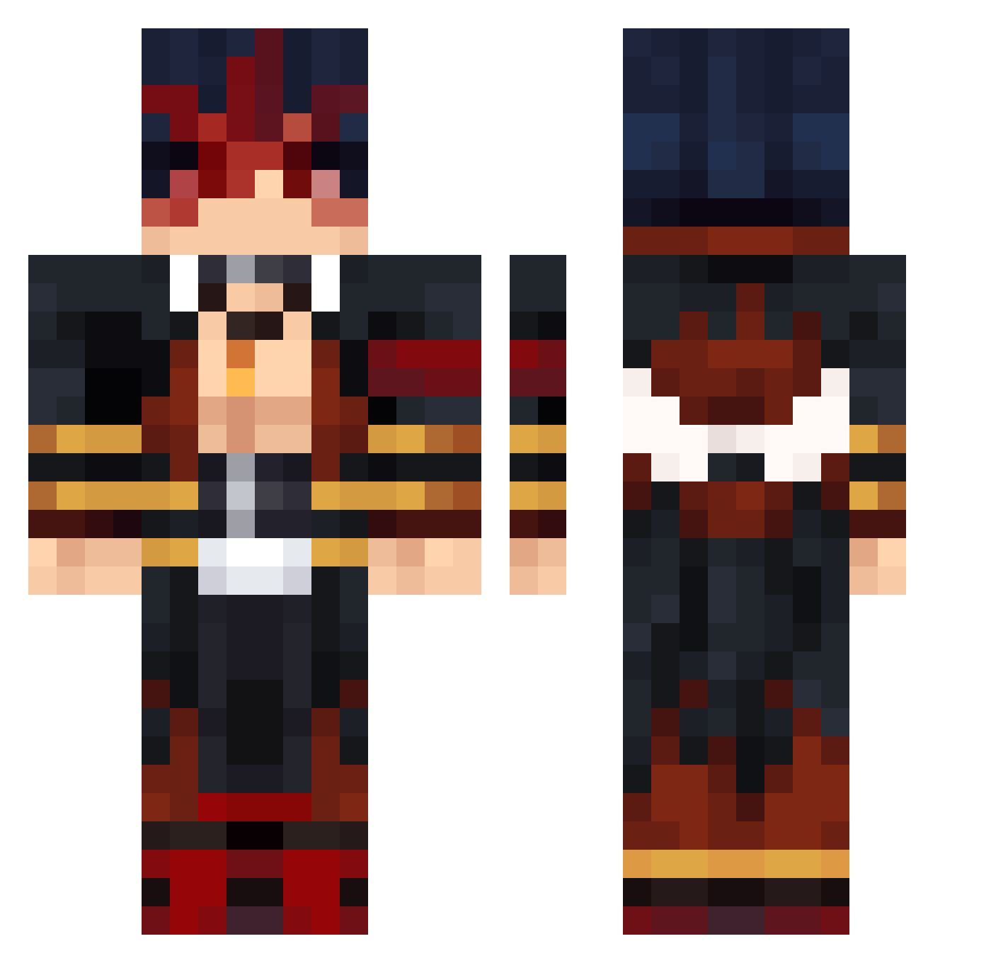 TheGodMaster100 Minecraft skin, front and back view
