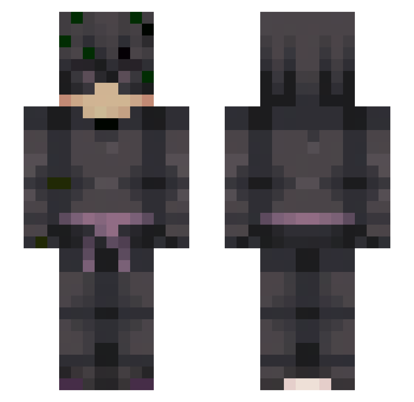 Xylem__x Minecraft skin, front and back view