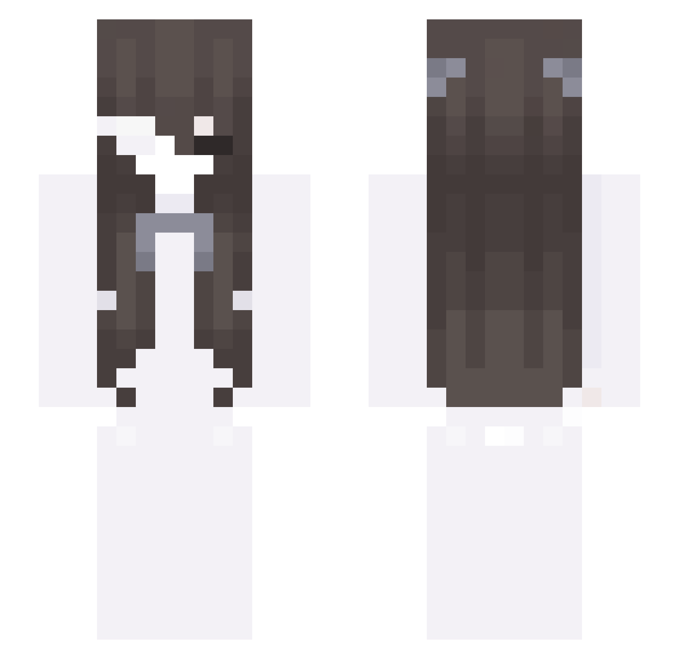Jadezze Minecraft skin, front and back view
