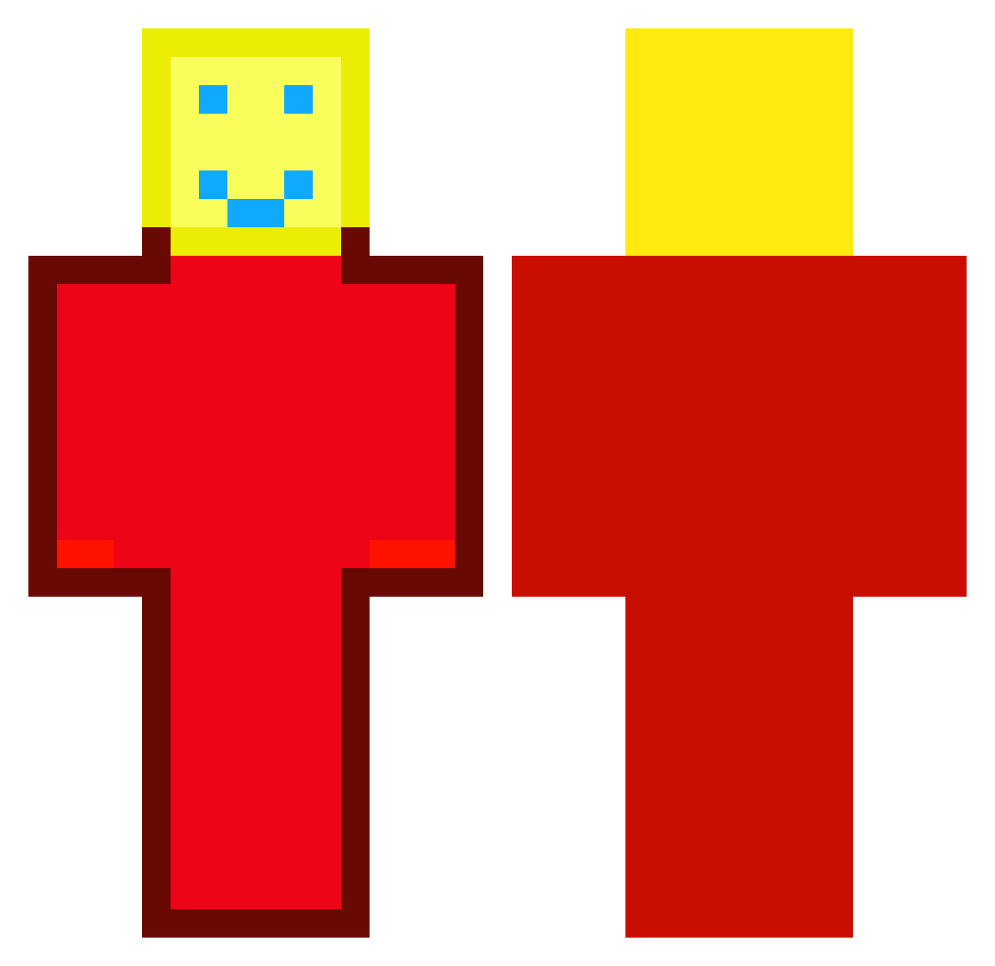 slickaid Minecraft skin, front and back view