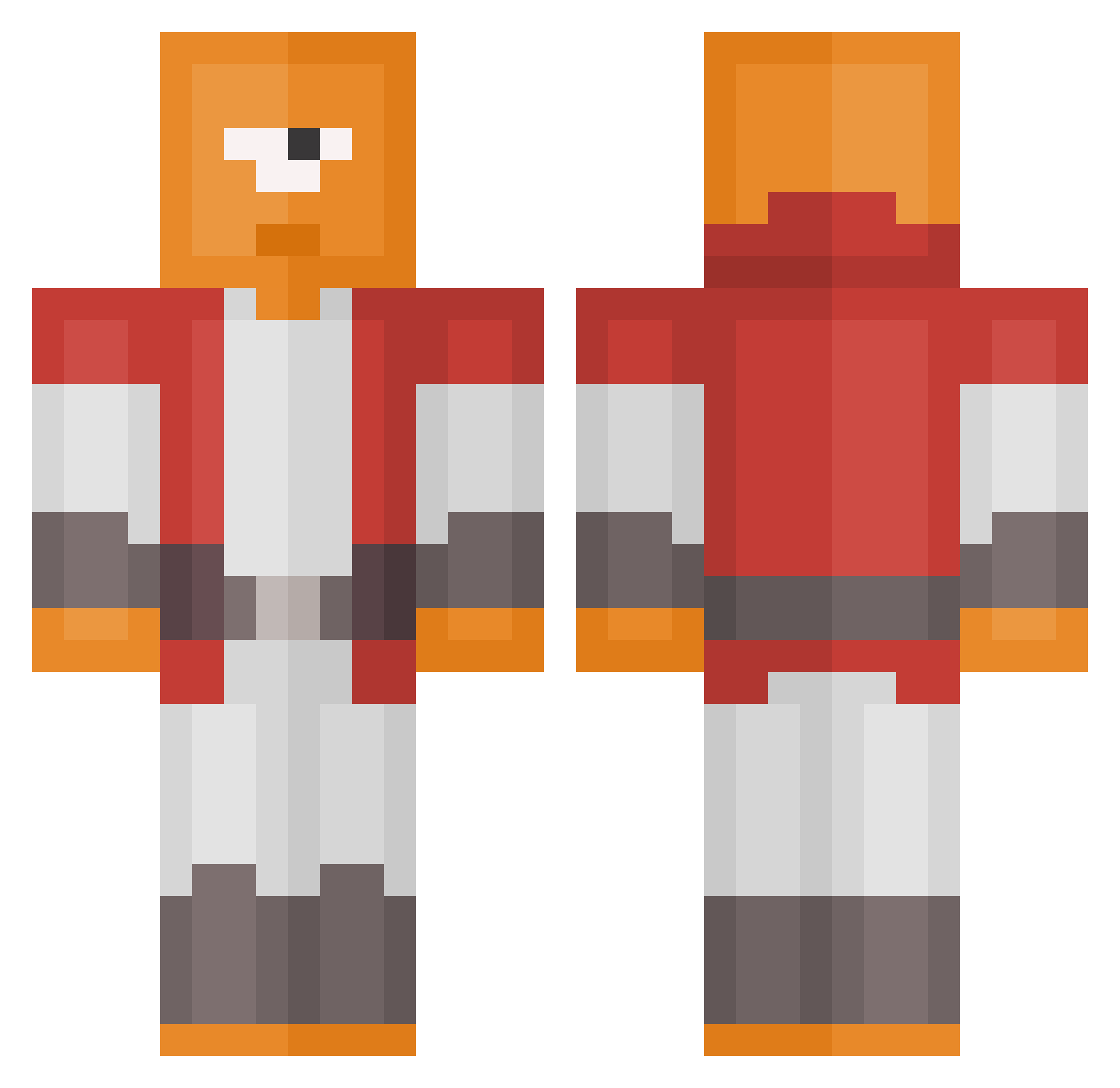 vorteq79548888 Minecraft skin, front and back view