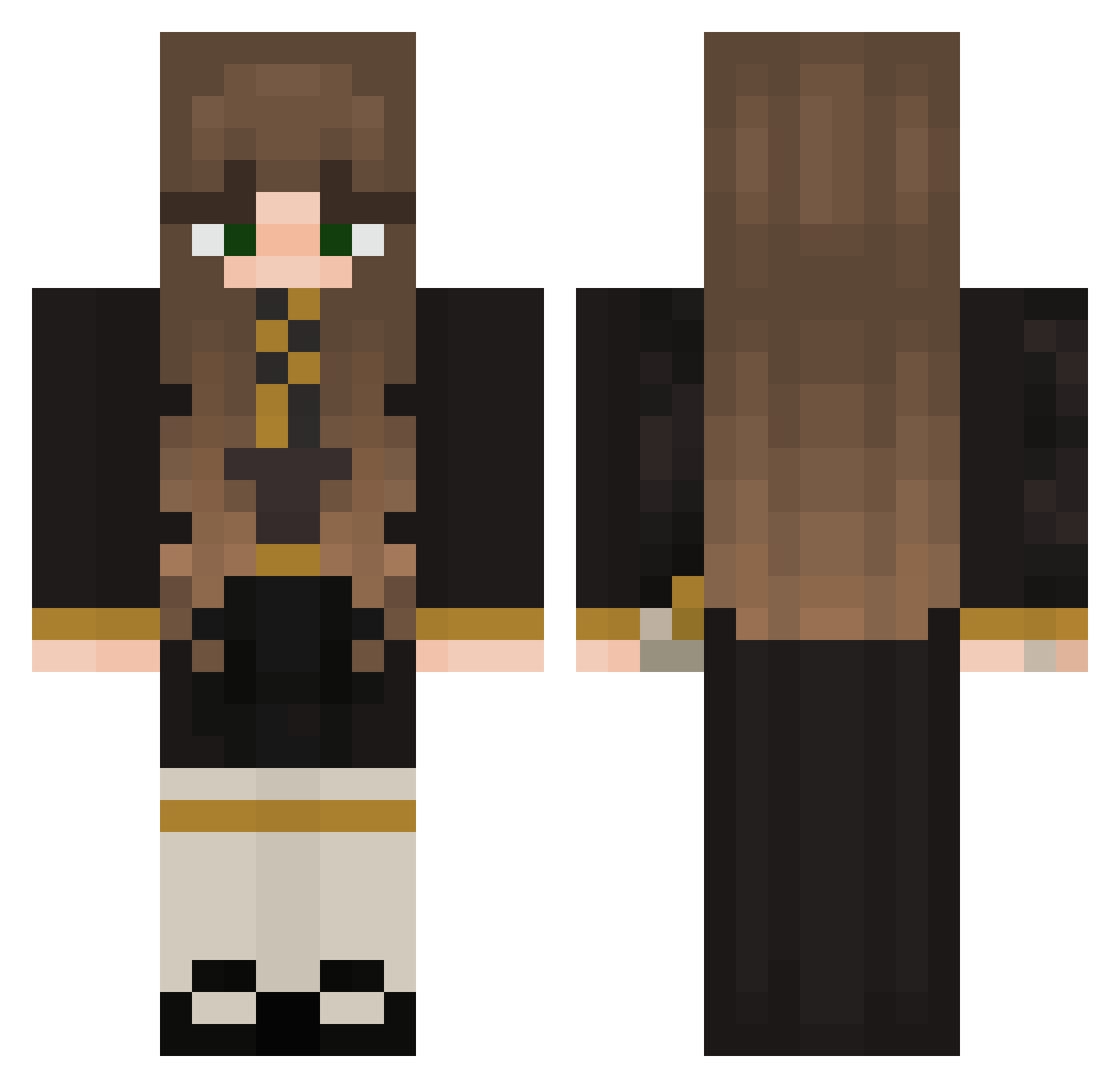 300panda Minecraft skin, front and back view